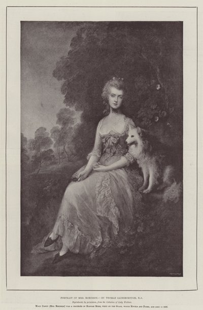 ロビンソン夫人の肖像 作： Thomas Gainsborough